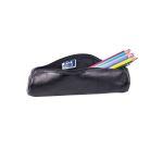 Fourre-Tout Rond Oxford Cuir Ebene Noir