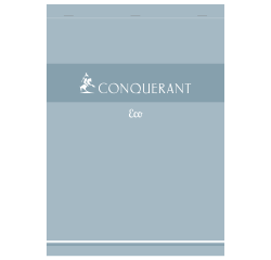 Bloc Conquerant 7 direction eco agrafe 210x297 100p 60g q5/5 gris