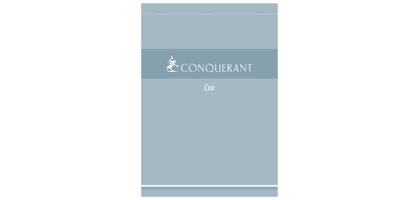 Bloc Conquerant 7 Direction Eco Agrafe 210X297 100P 60G Q5/5 Gris