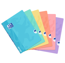 Cahier Oxford Openflex Pastel Agrafe 210X297 96P Optik P. Seyes Polypro Assorti