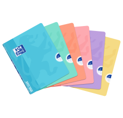 Cahier Oxford Openflex Pastel Agrafe 170X220 96P Optik P. Seyes Polypro Assorti