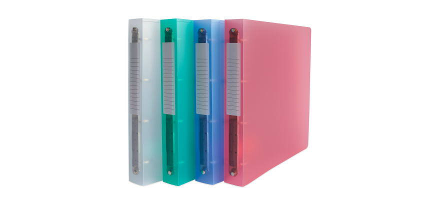 Classeur no name a4+ d40 4an rond pp translu assorti