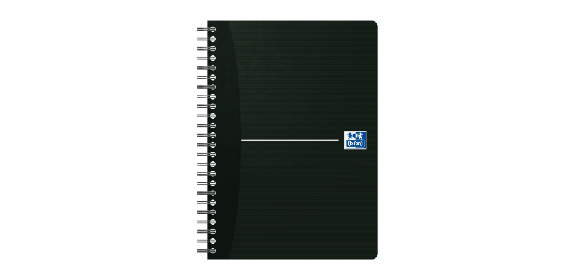 Cahier Oxford smart black Oxford integrale 148x210 180pages ligne 7mm noir