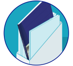 Bloc de 40 pochettes coin Oxford  a4 polypro lisse 9/100ème incolore