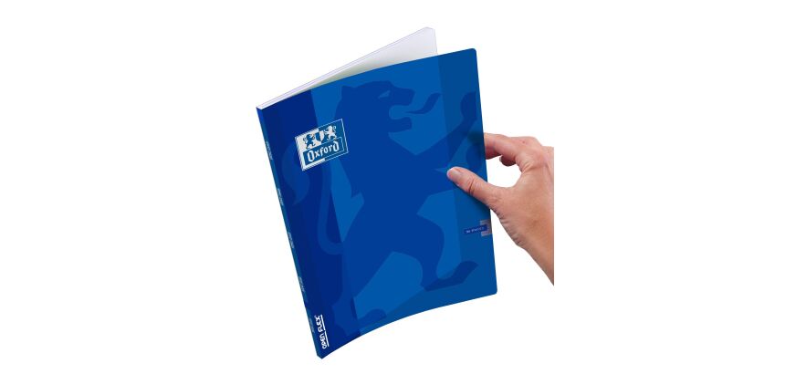 Cahier Oxford Openflex Agrafe 170X220 96P Optik P. Seyes Polypro Bleu