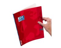 Cahier Oxford Openflex Agrafe 170X220 96P Optik P. Seyes Polypro Rouge