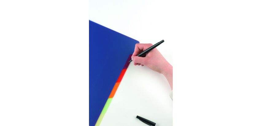 Intercalaires neutres A4+ 6 positions polypro opaque 3/10  assorti