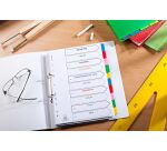 Intercalaires neutres a4+ 6 positions colore 170g blanc