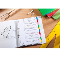 Intercalaires neutres a4+ 6 positions colore 170g blanc