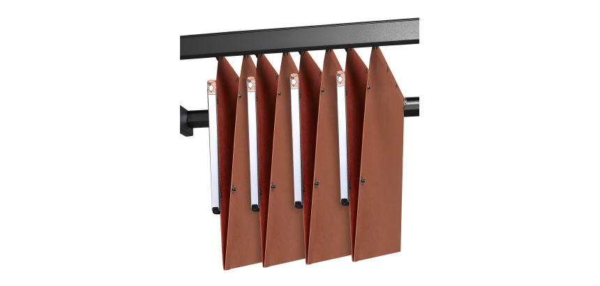 2 rail oaz plastique longueur 1,2 m plastique noir