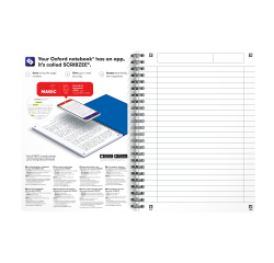 Cahier Oxford Oceanis Integrale 148X210 180P Optik P. L7Mm+Tag Polypro Assorti