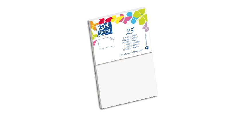 Carte de visite Oxford 82x128 x25 blanc