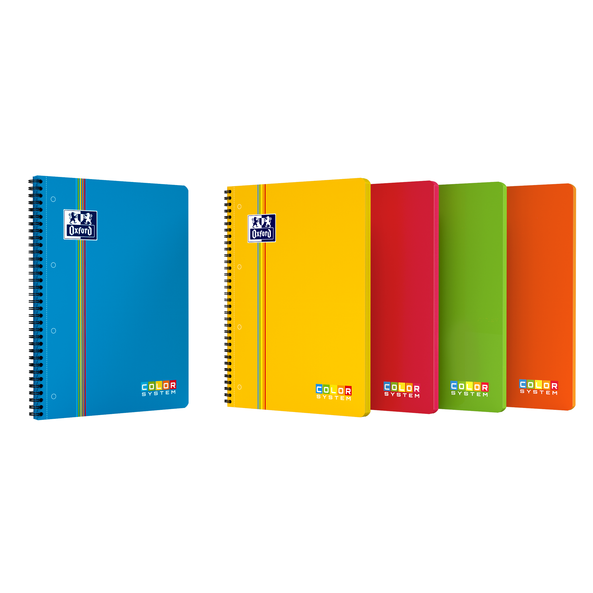 Cahier Oxford color system integral 222x298 180p optik p. seyes polypro assorti