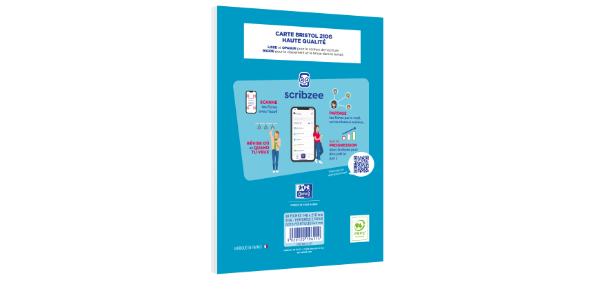 Bloc Bristol Oxford 148X210 30 Fiches Perforees Q5/5 Dot Blanc