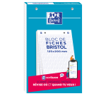 Bloc Bristol Oxford 125X200 30 Fiches Perforees Q5/5 Blanc
