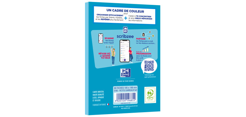 Bloc Bristol Oxford 105X148 30 Fiches Non Perforees Q5/5