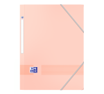 Chemise à élastique 3 rabats plastique Oxford Color Life 24,5 x 32 cm couleurs pastel assorties