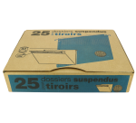 Boite de 25 dossiers susp nna defi flex tiroir d15 a4 kraft orange