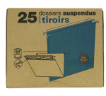 Boite de 25 dossiers susp nna defi flex tiroir d15 a4 kraft orange