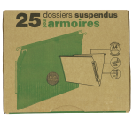 Boite de 25 dossiers susp nna defi flex armoire d30 a4 kraft orange