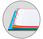 Easy organiser Oxford classeur color system a4 d30 pp +120p seyes 5coul