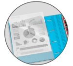 Easy organiser Oxford classeur color system a4 d30 pp +120p seyes 5coul