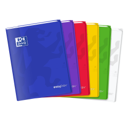 Cahier Oxford Easybook Agrafe 240X320 140P Optik P. Seyes Polypro Assorti