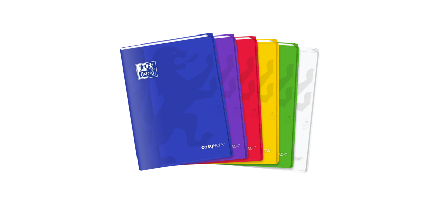 Cahier Oxford Easybook Agrafe 240X320 140P Optik P. Seyes Polypro Assorti