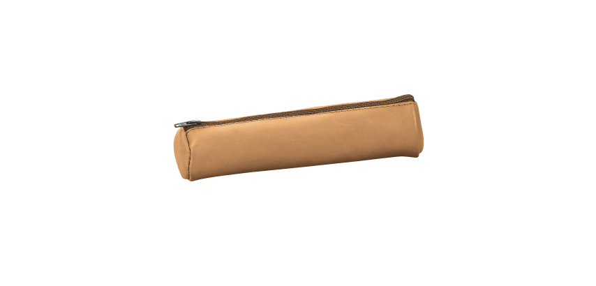 Fourre-Tout Petit Rond Oxford Cuir Naturel Beige