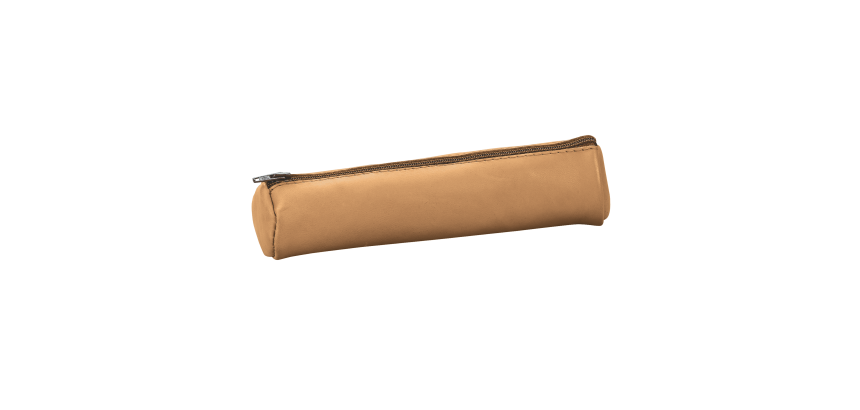 Fourre-Tout Petit Rond Oxford Cuir Naturel Beige