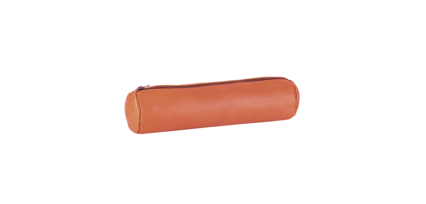 Fourre-Tout Rond Oxford Cuir Caramel Marron