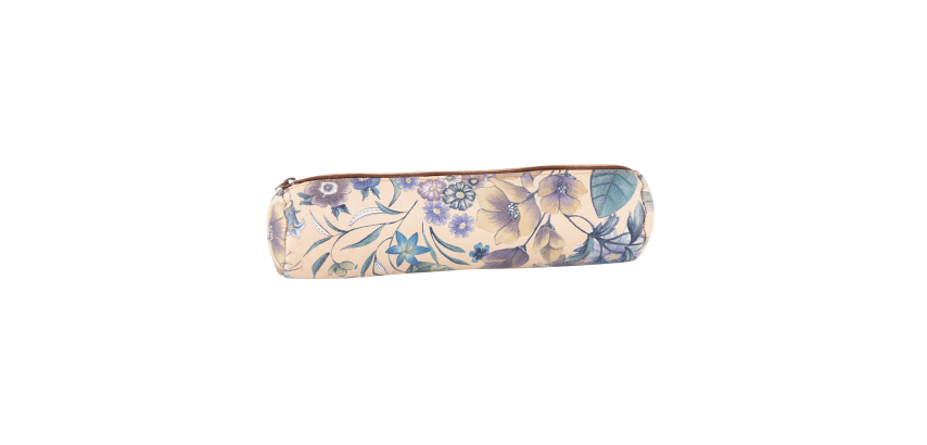 Fourre-Tout Rond Oxford Cuir Imprime Fleurs