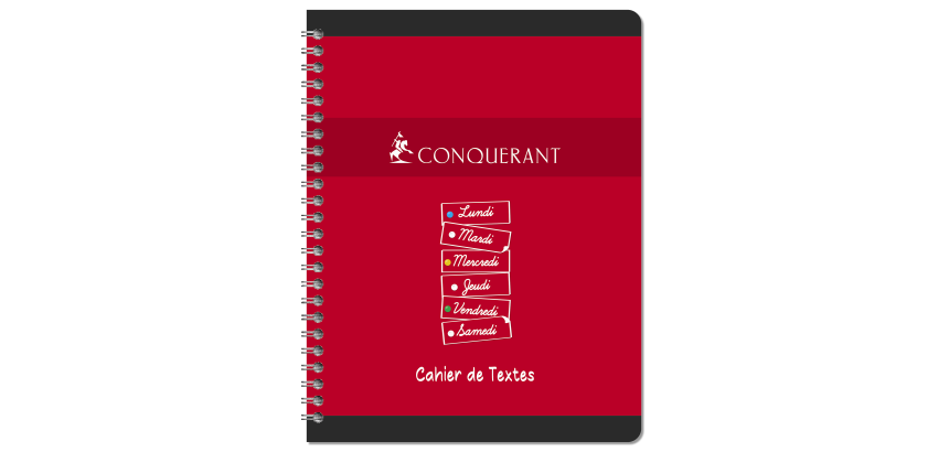 Cahier De Textes Conquerant 7 Integrale 170X220 148P 70G Seyes Assorti