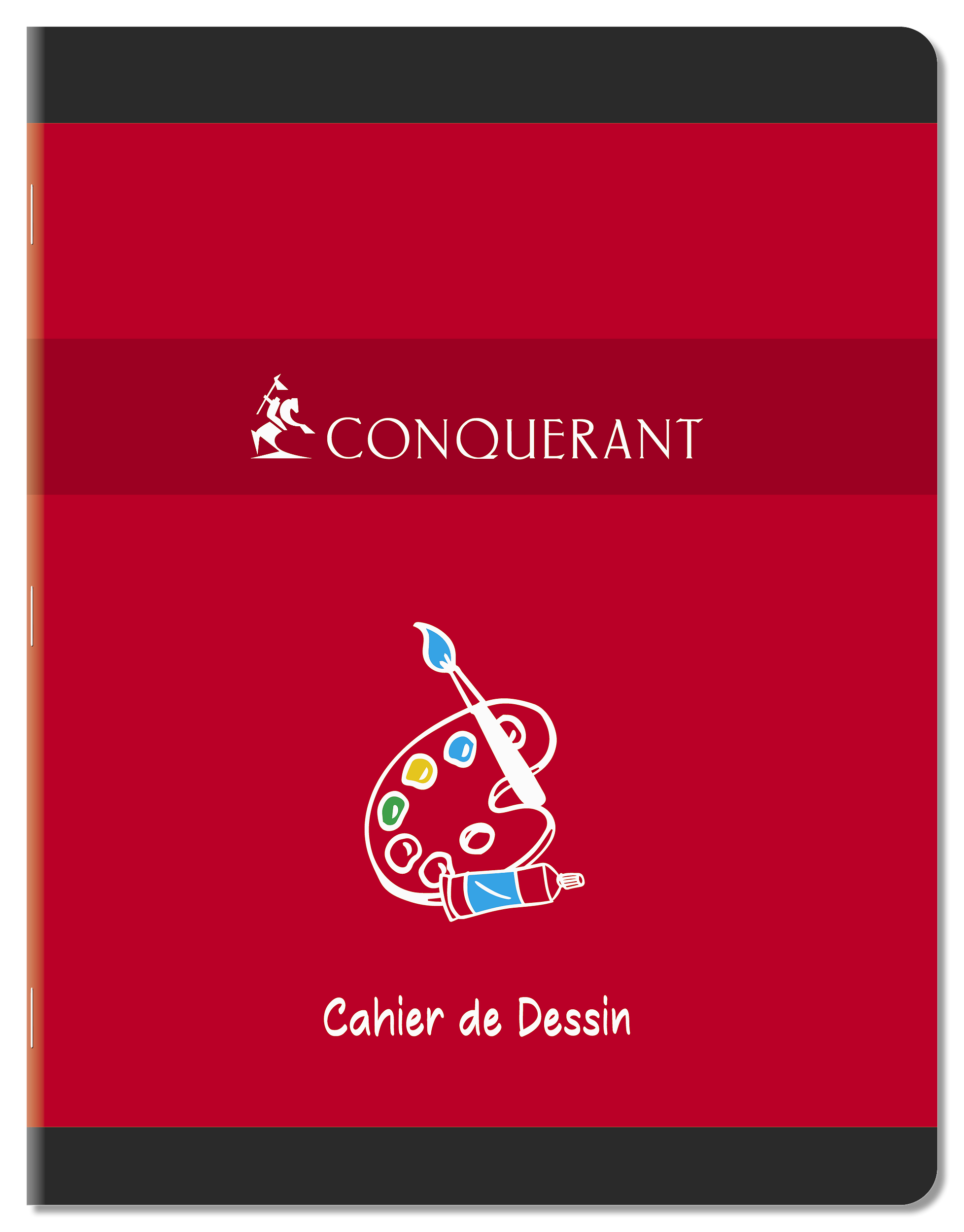 Cahier de dessin Conquerant 7 agrafe 170x220 16p 90g uni assorti