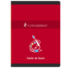 Cahier de dessin Conquerant 7 agrafe 240x320 16p 120g uni assorti