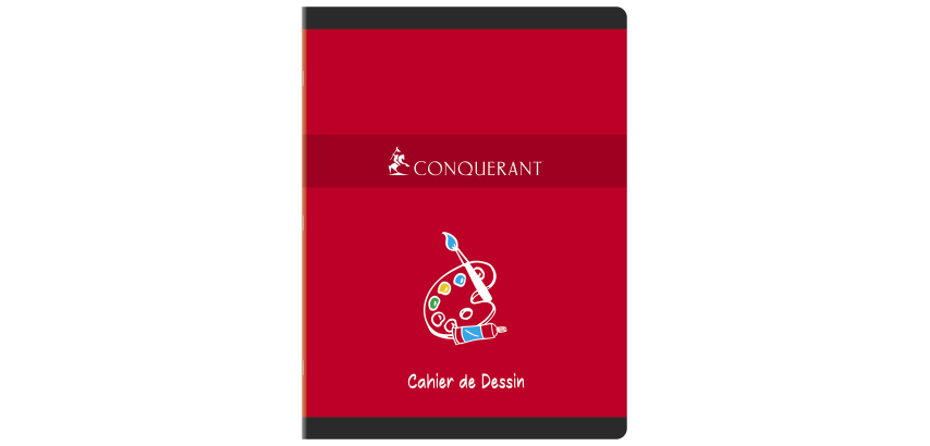 Cahier De Dessin Conquerant 7 Agrafe 240X320 16P 120G Uni Assorti