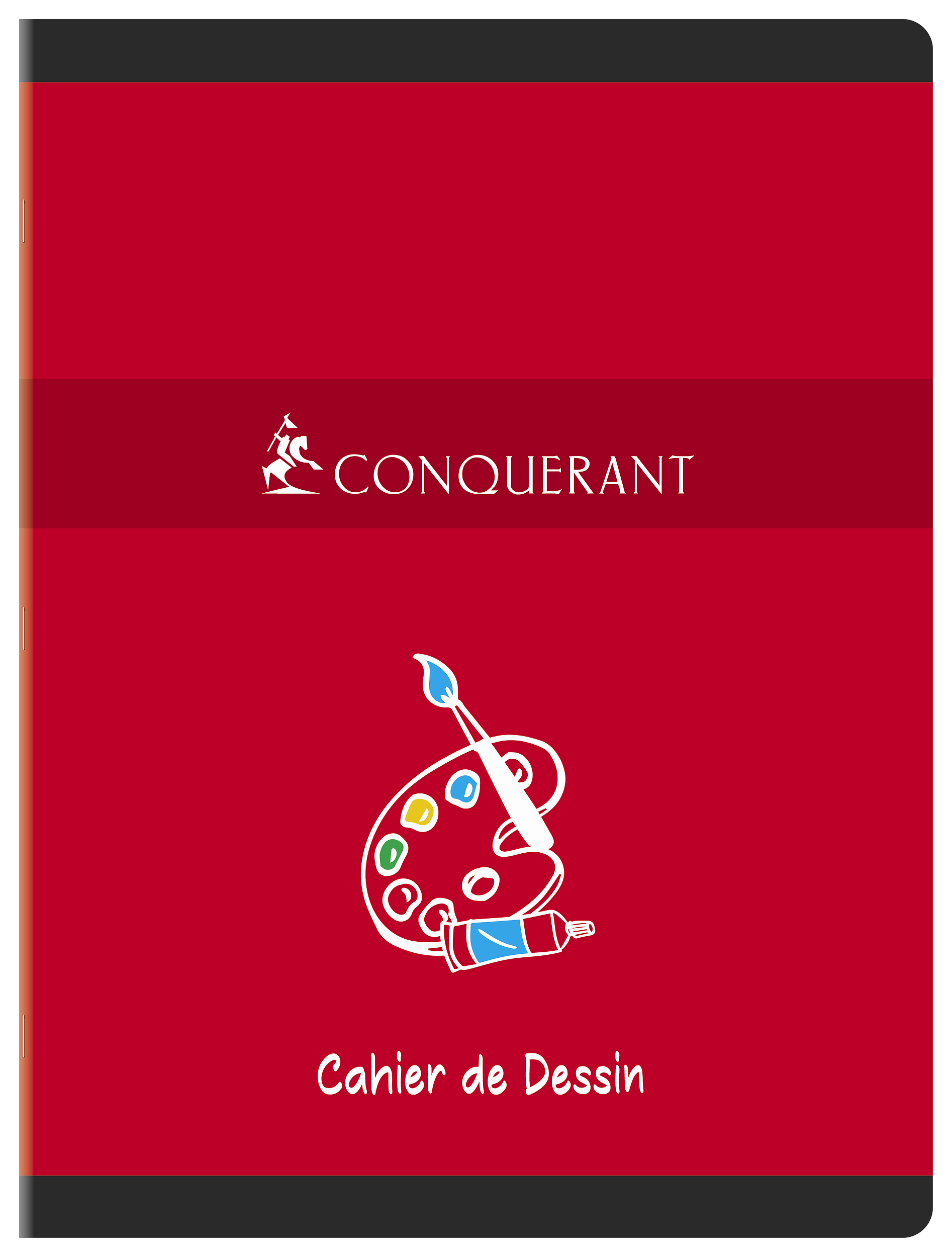 Cahier de dessin Conquerant 7 agrafe 240x320 16p 120g uni assorti