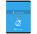 Cahier de dessin Conquerant 7 agrafe 240x320 16p 120g uni assorti