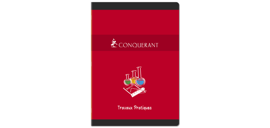 Cahier De Tp Conquerant 7 Agrafe 210X297 96P 70-90G Seyes/Uni Assorti