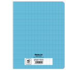 Cahier Conquerant classique agrafe 170x220 32p 90g double ligne 3/10 polypro bleu