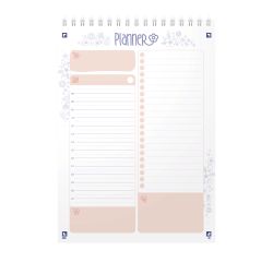 Bloc Oxford Floral Integrale 148X210 140P Optik P.Print Dpl