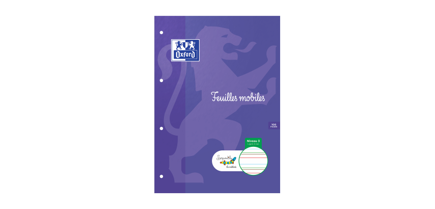 Etui De Feulles Simples Oxford Serpodile Perforees 210X297 100P Ligne 3mm