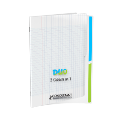 Cahier 2 Sections Conquerant Classique Agrafe 240X320 96P 90G Seyes Polypro Incolore