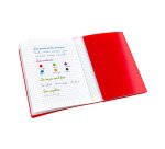 Cahier a rabat Conquerant classique agrafe 240x320 48p 90g seyes polypro rouge