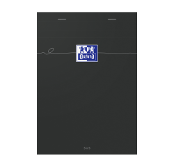 Bloc Oxford Smart Noir Agrafe 148X210 160P Optik P. Q5/5+Tag