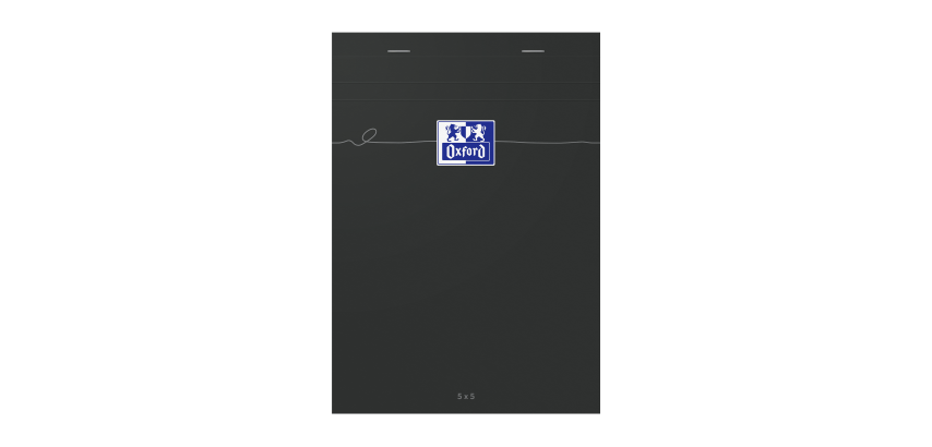 Bloc Oxford Smart Noir Agrafe 148X210 160P Optik P. Q5/5+Tag