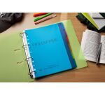 Intercalaires neutres Oxford color life a4 6 positions pp 3/10 assorti