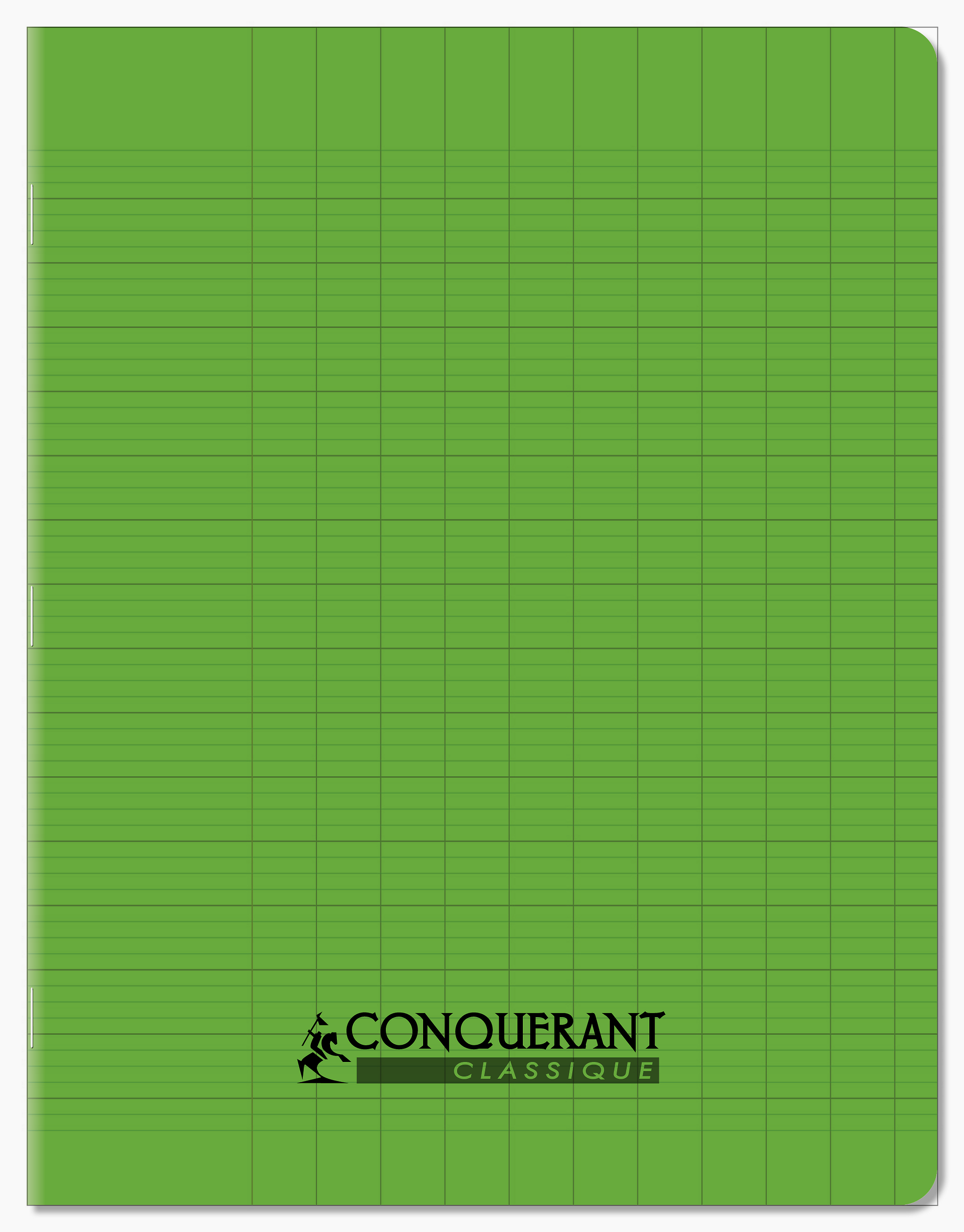 Cahier Conquerant classique agrafe 170x220 48p seyes polypro assorti