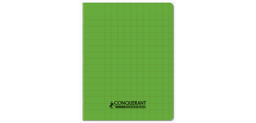 Cahier Conquerant Classique Agrafe 170X220 48P 90G Seyes Polypro