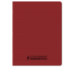 Cahier Conquerant recycle agrafe 170x220 96p seyes polypro rouge